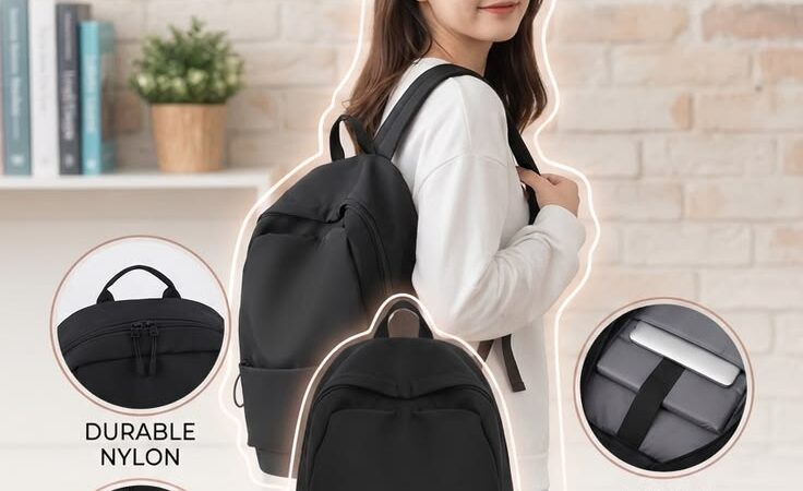 ✨ Lightweight & Versatile: The Ultimate Everyday Backpack! 🎒🖤