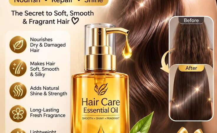 100ml Hair Care Essential Oil – Smooth, Shiny Hair with Long-Lasting Fragrance