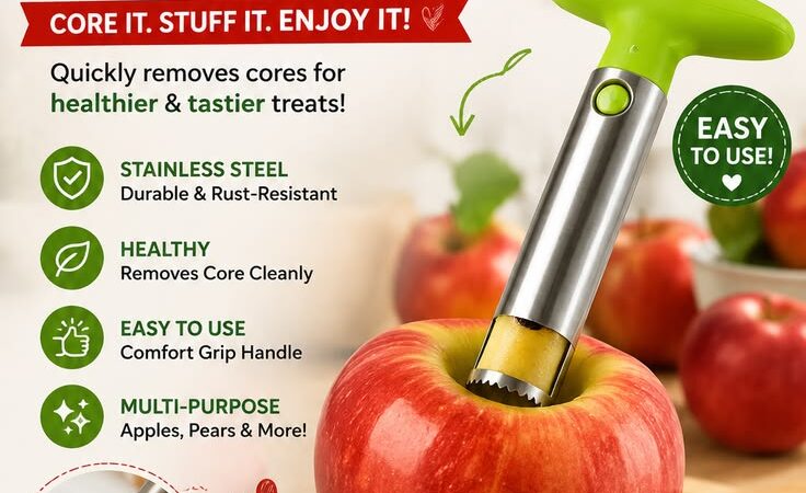 Apple Cupcake Corer – Stainless Steel Fruit & Vegetable Corer | Up to 51% OFF