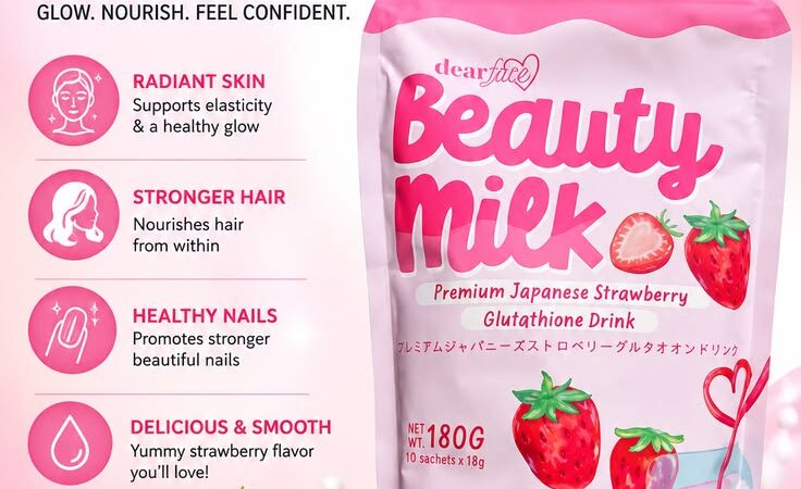 Beauty Milk Japanese Strawberry Collagen Drink – 50,000mg Collagen