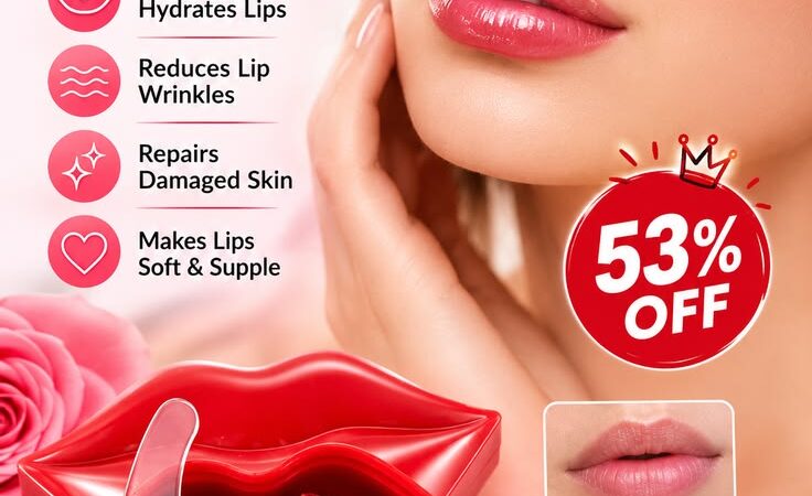 Vitamin C Moisturizing Lip Mask – Hydrating Lip Patches for Dry Lips, Lip Care & Smoother