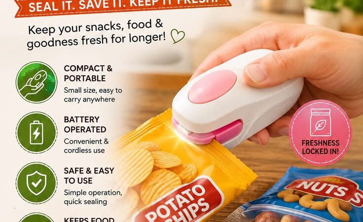 Mini Portable Bag Sealer | Handheld Heat Sealer for Snacks & Food | Up to 50% Off