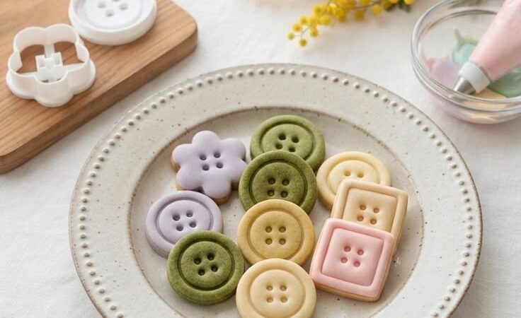 Bake the Cutest Button Cookies! 🍪 Flower, Round & Square Molds