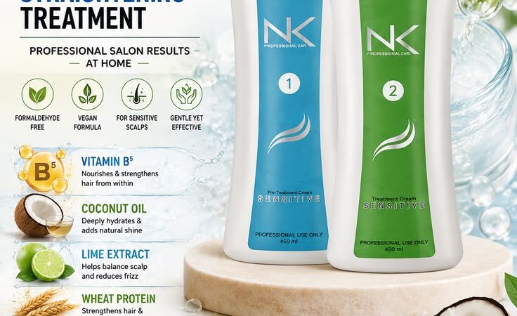 NK Professional Care Keratin Hair Straightening Treatment – Formaldehyde-Free for Sensitive Scalps