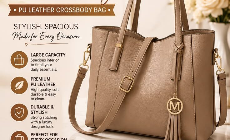 👜 Luxury PU Leather Crossbody Tote Bag | Large Capacity Women’s Shoulder Handbag