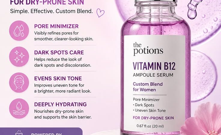 The Potions Vitamin B12 Ampoule Face Serum – Minimal Skincare for Dry-Prone Skin
