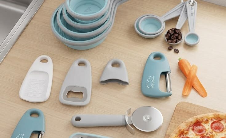 13-Piece Blue Kitchen Gadget Set | RV & Camper Essentials