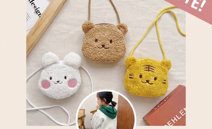 Super Cute Plush Animal Crossbody Bags for Kids! 🐻🐰