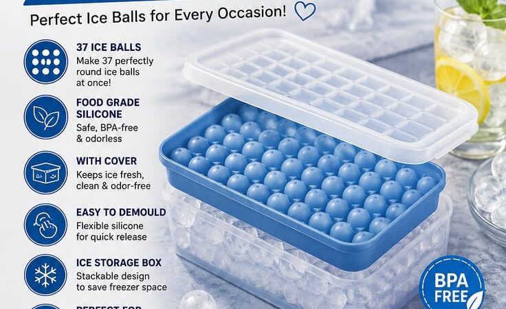37-Grid Silicone Ice Ball Mold with Cover | Easy Release Ice Maker | Up to 65% Off