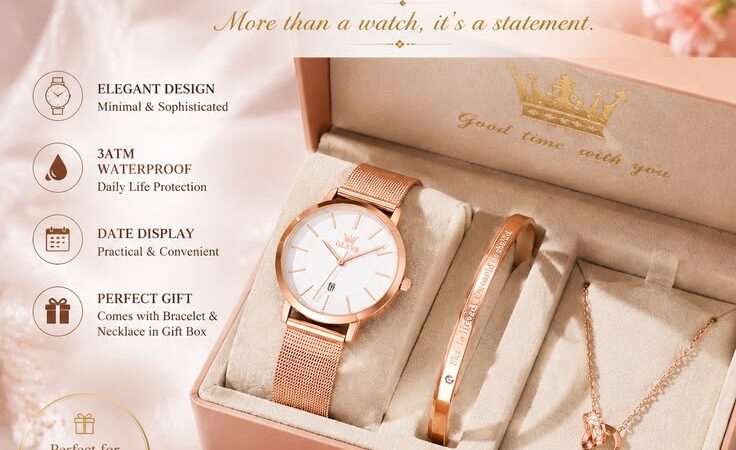 OLEVS 5869 Luxury Women’s Watch & Jewelry Gift Set ✨