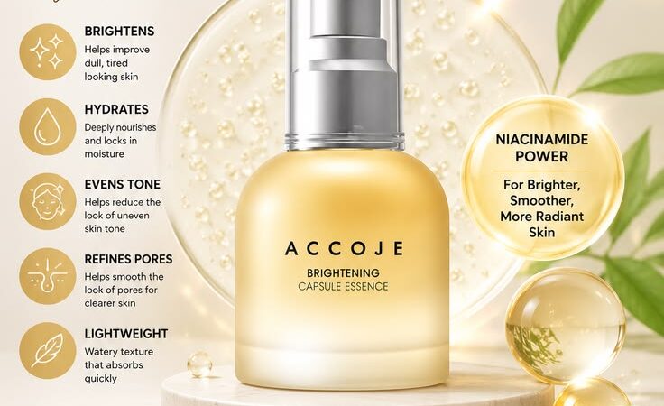 ACCOJE Brightening Capsule Essence Serum with Niacinamide – Korean Glow Skincare