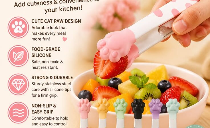 Cute Cat Paw Silicone Food Tongs | Multicolor Kitchen Gadget | Up to 57% Off