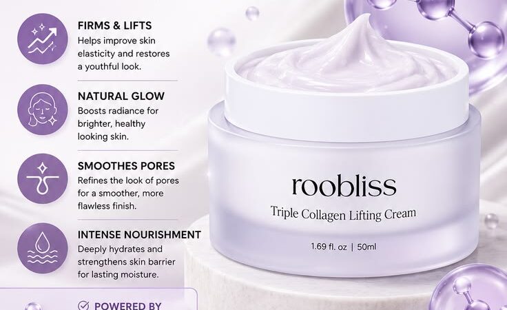 Roobliss Triple Collagen Lifting Cream – Firming & Hydrating Face Cream for Glow
