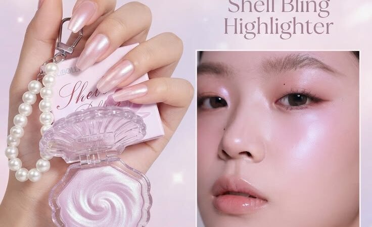 β¨π The Cutest Shell Highlighter! Get “Glass Skin” with a Pearlescent Glow
