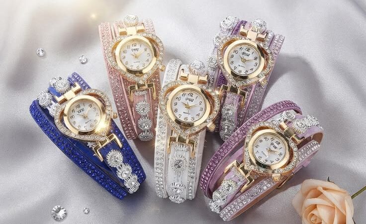 ✨ Sparkle & Shine: The Ultimate Diamond Inlaid Wrap Watch
