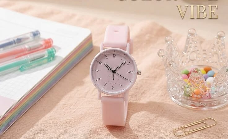 🍭 Candy Color Cute: The Perfect Student Watch!