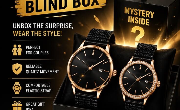 🎁 Surprise Mystery Watch Blind Box – 2PCS Fashion Couple Quartz Watches